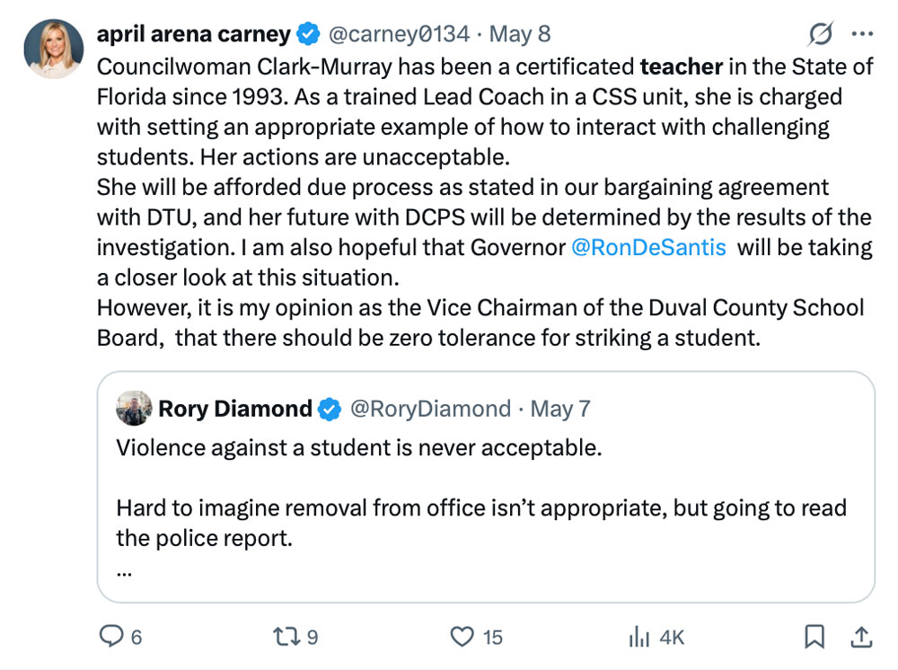Jacksonville City Council member Tyrona Clark-Murray appeals suspension from teaching job — Jacksonville Today